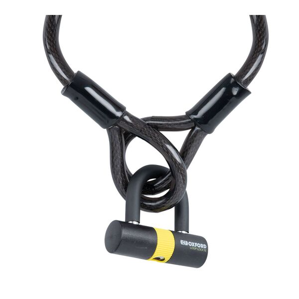 Oxford Loop Lock15 Cable Lock+Mini Shackle 15mm X 2.0m