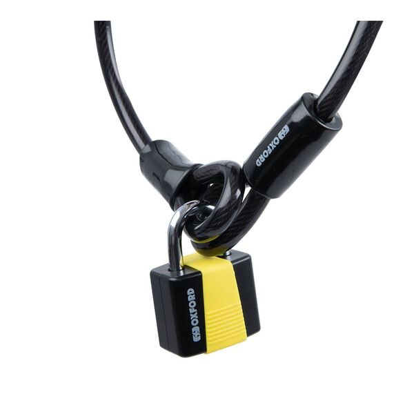 Oxford Loop Lock10 Cable Lock+Padlock 10mm X 1.8mm