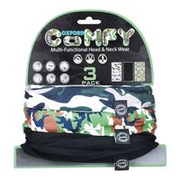 Oxford Comfy Neck Scarf Gaiter Tube CAMO 3 Pack