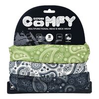 Oxford Comfy Neck Scarf Gaiter Tube PAISLEY 3 Pack