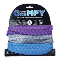 Oxford Comfy Neck Scarf Gaiter Tube PRISMATIC 3 Pack