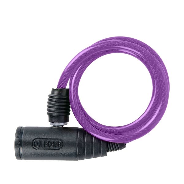 Oxford Bumper Cable Lock Purple 6mm X 600mm