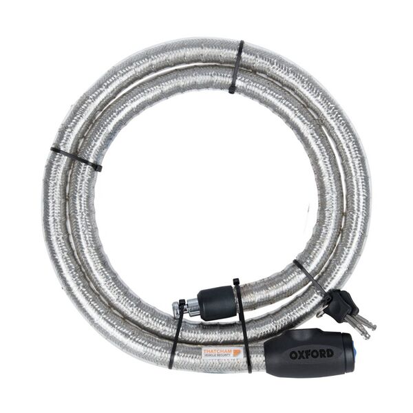 Oxford Revolver 1.8m Silver Cable Lock