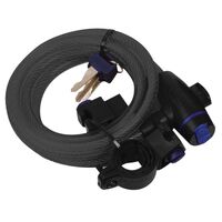 Cable Lock 1.8M x 12mm Black For Motorbike 