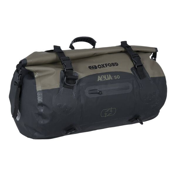 OXFORD AQUA T50 ROLL BAG BLK/ KHAKI