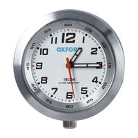OXFORD Old School Clock | Silver Case | White Face | With Mounting Bracket