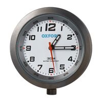 OXFORD Old School Clock | Titanium Case | White Face |  With Mounting Bracket