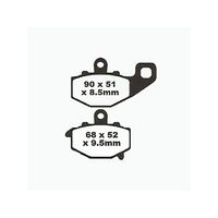 BRAKE PADS SEMI SINTERED