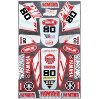 Sticker Kit for Yamaha PW80 PeeWee | Red White Silver Black | 1983 to 2013