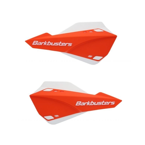 Barkbusters SABRE MX Enduro Handguard - Orange on White SAB-1OR-WH