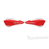 Barkbusters SABRE MX Enduro Handguard - Red on White SAB-1RD-WH