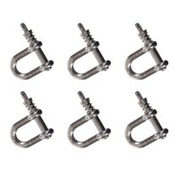 Snap-D 8mm D Shackle - 6 Pack Special For Towing