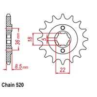 MTX Standard Front Sprocket 15T