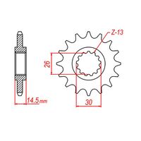 MTX Optional Front Sprocket 16T for Honda CB750F2 SEVEN FIFTY 1993