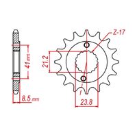 MTX Optional Front Sprocket 16T for Honda CRM250AR IMPORT 1991-1999