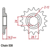 MTX Standard Front Sprocket 17T for Kawasaki GPZ1100 (ZX1100) 1995-1998