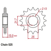MTX Optional Front Sprocket 15T for Yamaha TT600 2000-2003