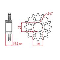 SPROCKET FRONT MTX 705 16T #520 conversion
