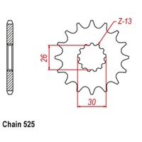 MTX Standard Front Sprocket 18T for Triumph SPEEDMASTER 865 2006-2015