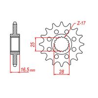 MTX Optional Front Sprocket 17T for KTM 990 ADVENTURE 2011-2012