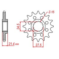 MTX Standard Front Sprocket 16T for APRILIA SMV1200 DORSODURO ABS 2013-2015