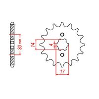 MTX Standard Gearing Front Sprocket 14T