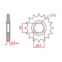 MTX Optional Front Sprocket 15T for Yamaha YFM700R RAPTOR 2006-2020