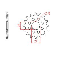 Optional Front Sprocket 16T