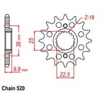 MTX Optional Front Sprocket 14T for HUSQVARNA  TE511 2011-2013