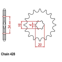 MTX Optional Front Sprocket 11T for Yamaha RD125 1974-1975