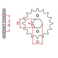 MTX Optional Front Sprocket 15T for Honda XR200 1980-1984
