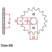 MTX Standard Front Sprocket 15T for Honda CB250 1978