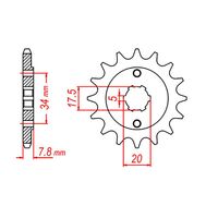 MTX Optional Front Sprocket 11T for Honda CRF150F 2003 to 2020