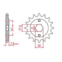 SPROCKET FRONT MTX HORNET LIGHTENED MX 327 13T #520