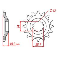 SPROCKET FRONT MTX 527 16T #530 CONVERSION