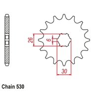 MTX Standard Front Sprocket 17T for Yamaha XS650 1975 1976 1977 1978 1979 1980 1981