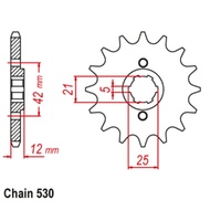 MTX Optional Front Sprocket 15T for Yamaha XS400 (DOHC) 1983