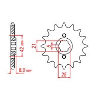 MTX Standard Front Sprocket 15T