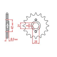 MTX Standard Front Sprocket 15T for Yamaha XT600Z TENERE 1983-1988