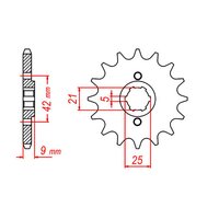 MTX Standard Front Sprocket 19T for Yamaha XT350 1985-1998