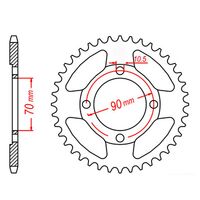 MTX Rear Sprocket 45 Tooth for Honda CT 110 CT110X Posty Bike Postie 1999 to 2012