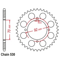 MTX Optional Rear Sprocket 35T for Kawasaki Z440A LTD (KZ440A) 1982-1983