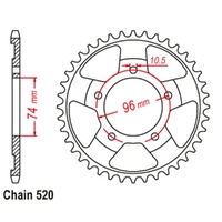 Rear Sprocket 44T