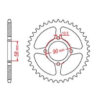MTX Optional Rear Sprocket 45T for Honda CBR125R 2011-2015
