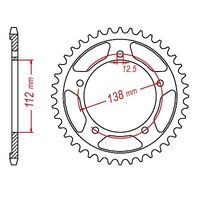 MTX Optional Rear Sprocket 43T for Honda CBR500R ABS 2013-2018