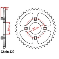 MTX Standard Rear Sprocket 46T for Honda XR80 1979-1984