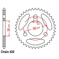 MTX Standard Rear Sprocket 28T for Kawasaki KDX50 2003-2007