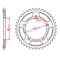 MTX Optional Rear Sprocket 42T for Triumph DAYTONA 1200 1993-1996