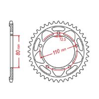 MTX Standard Rear Sprocket 42T for Triumph SPEEDMASTER 865 2016-2017