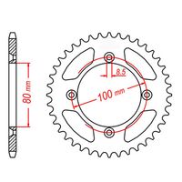 MTX Optional Rear Sprocket 38T for Honda XR80R 1885-2003